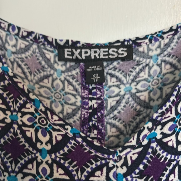 Express Blue and Purple Dress - Picture 6 of 7